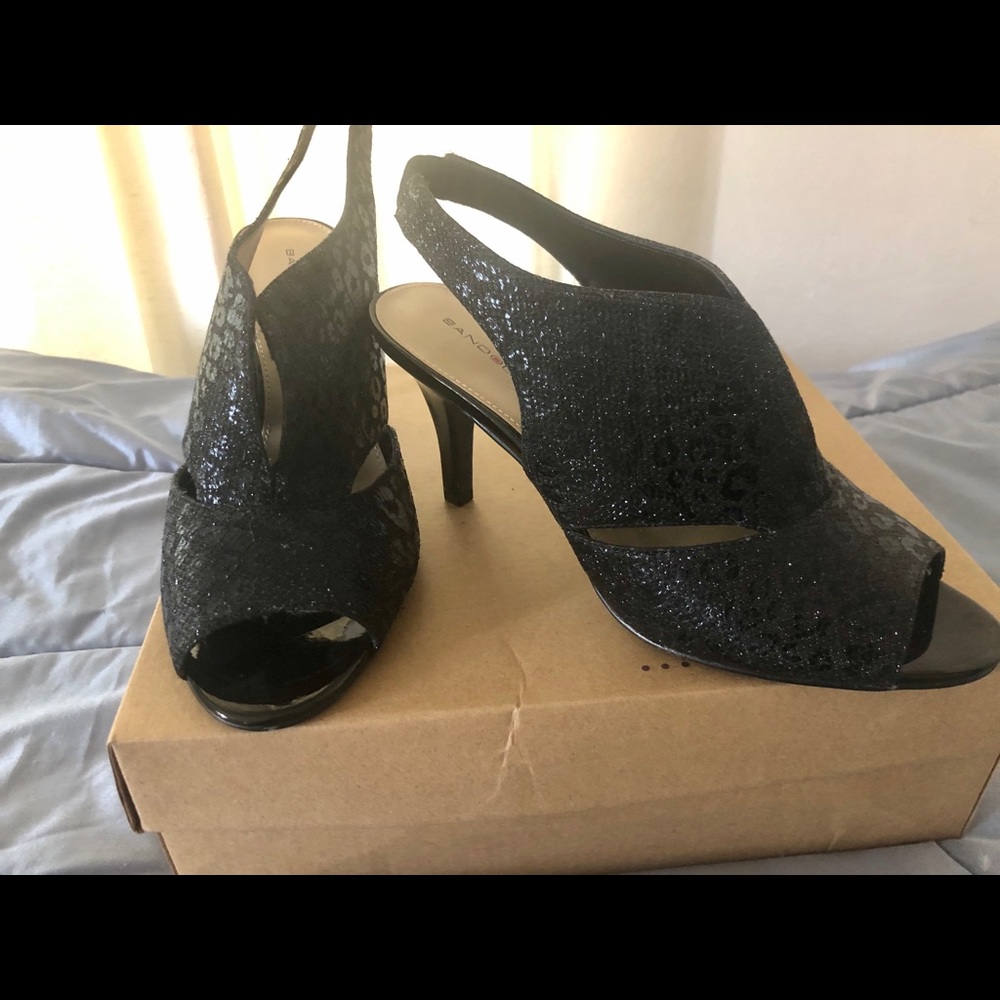 Bandolino Leopard Glitter Sling back heels
